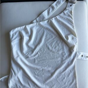 Stylish One-Shoulder White Top